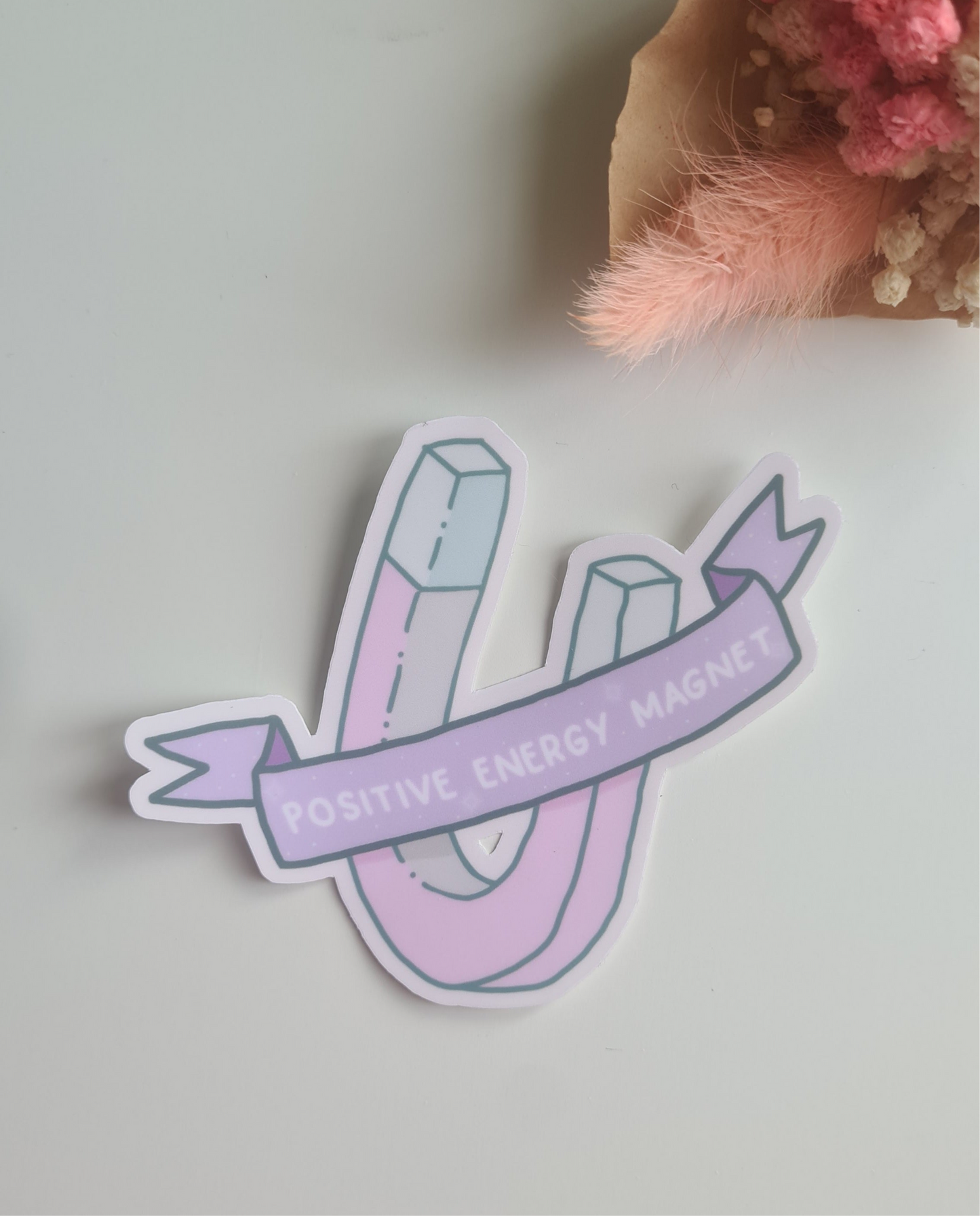 Positive Energy Magnet Sticker – Motivational Banner Sticker