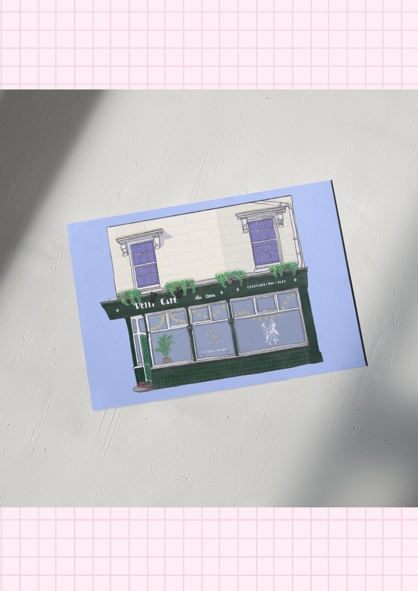 Petit cafe - Daytime print