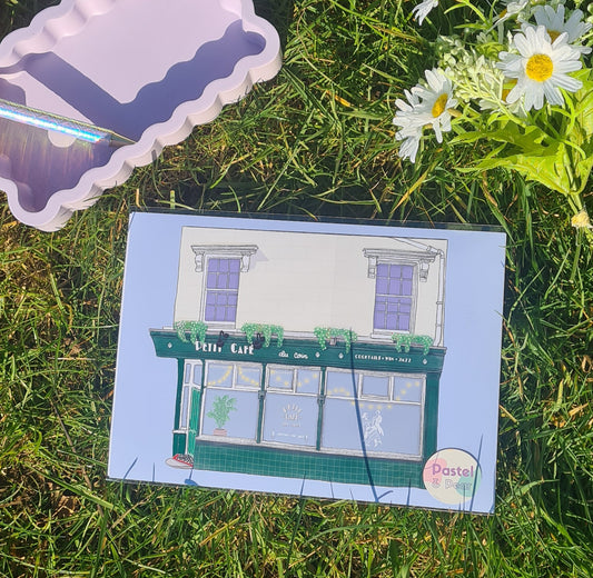 Petit cafe - Daytime print