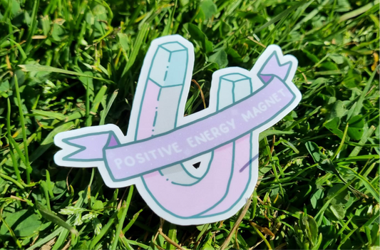 Positive Energy Magnet Sticker – Motivational Banner Sticker